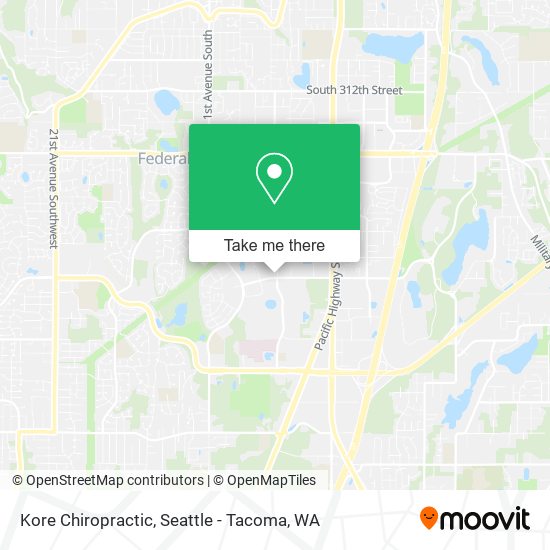 Kore Chiropractic map