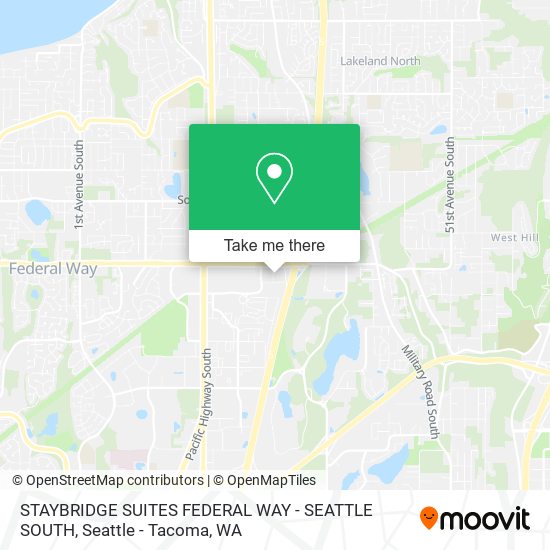 STAYBRIDGE SUITES FEDERAL WAY - SEATTLE SOUTH map