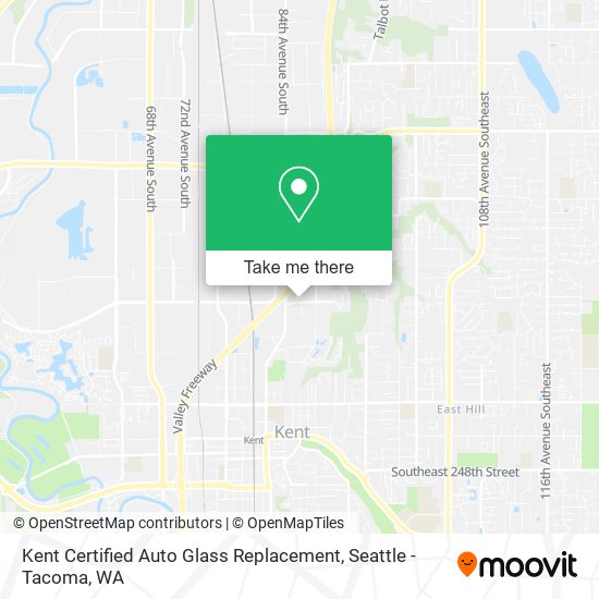 Kent Certified Auto Glass Replacement map