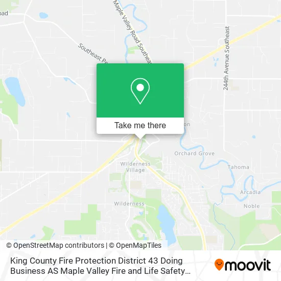 King County Fire Protection District 43 Doing Business AS Maple Valley Fire and Life Safety Station map