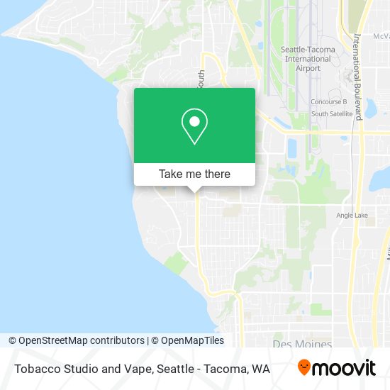 Tobacco Studio and Vape map