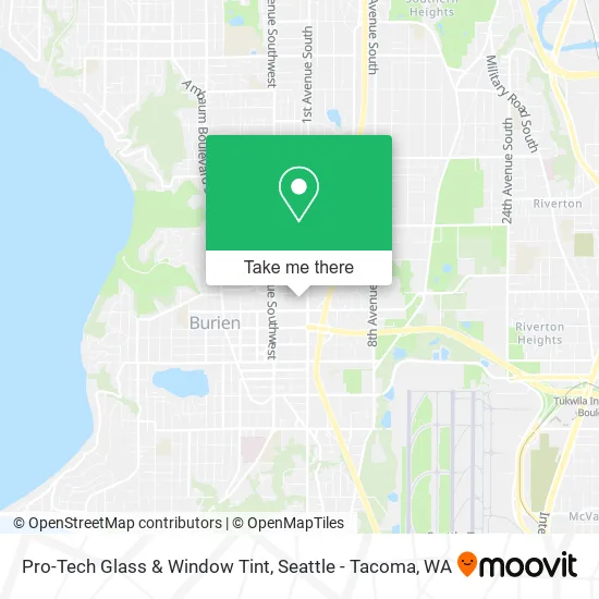 Mapa de Pro-Tech Glass & Window Tint