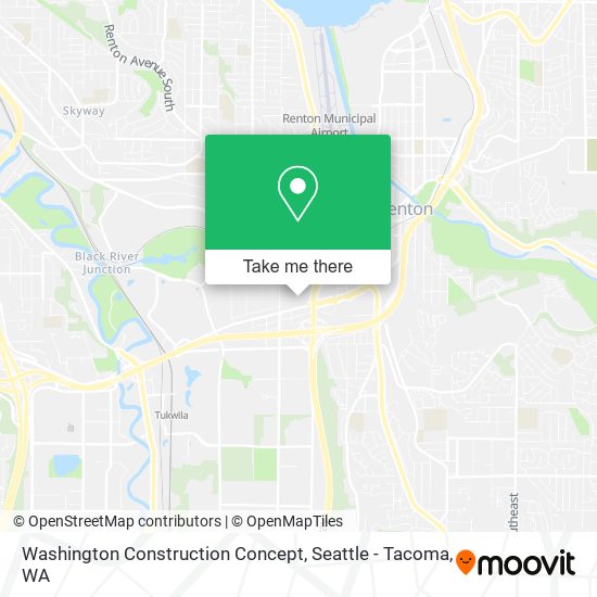 Mapa de Washington Construction Concept