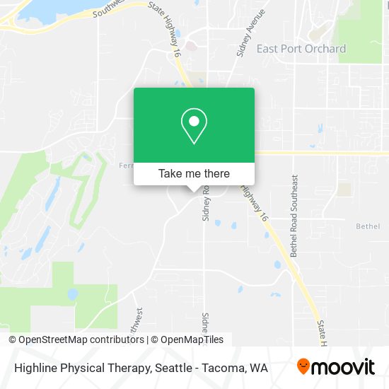 Highline Physical Therapy map