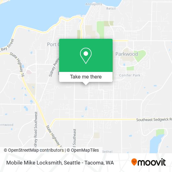Mobile Mike Locksmith map