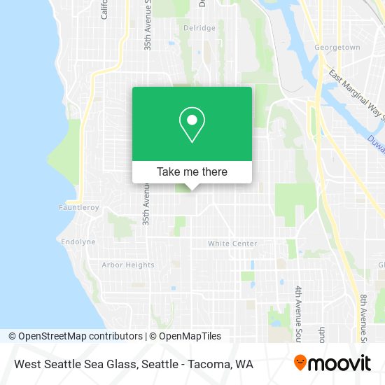 Mapa de West Seattle Sea Glass