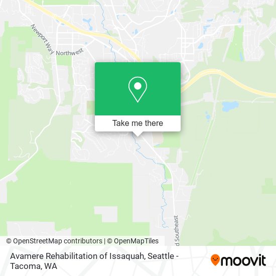 Avamere Rehabilitation of Issaquah map