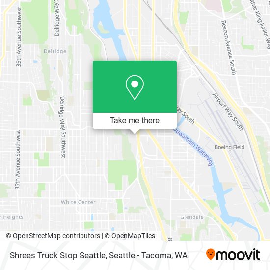 Mapa de Shrees Truck Stop Seattle
