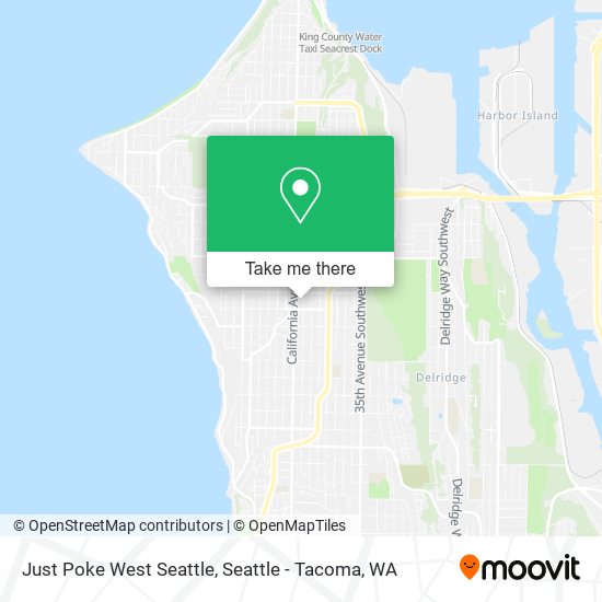 Just Poke West Seattle map