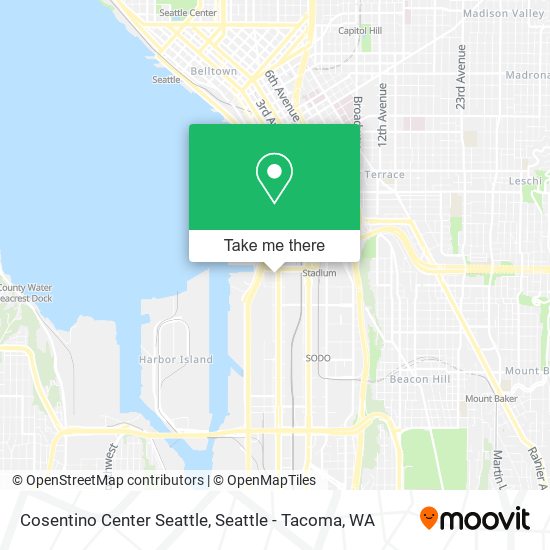 Mapa de Cosentino Center Seattle