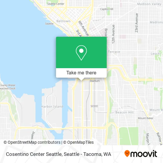 Cosentino Center Seattle map