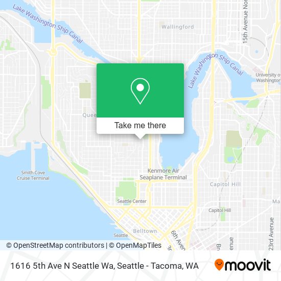 Mapa de 1616 5th Ave N Seattle Wa