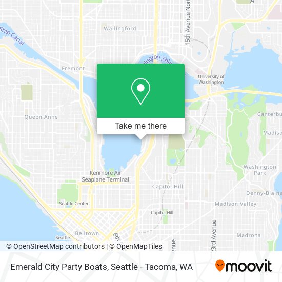 Emerald City Party Boats map
