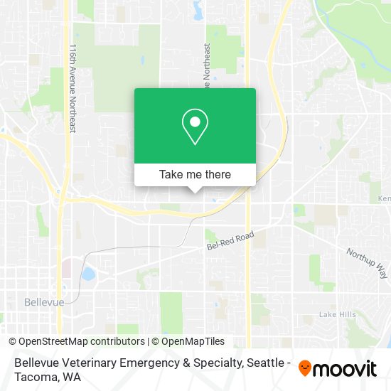 Mapa de Bellevue Veterinary Emergency & Specialty