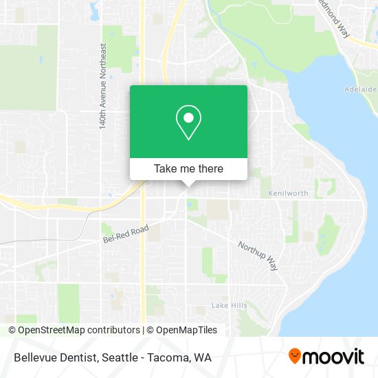 Bellevue Dentist map