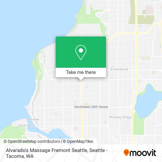 Alvarado's Massage Fremont Seattle map