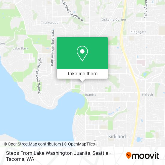 Steps From Lake Washington Juanita map