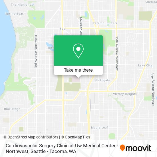 Mapa de Cardiovascular Surgery Clinic at Uw Medical Center - Northwest