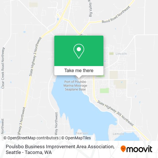 Mapa de Poulsbo Business Improvement Area Association