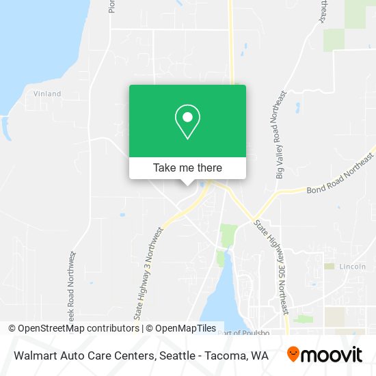 Walmart Auto Care Centers map