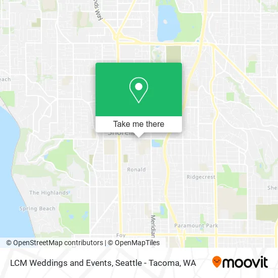 Mapa de LCM Weddings and Events