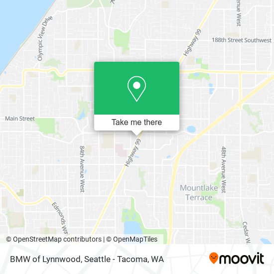 BMW of Lynnwood map