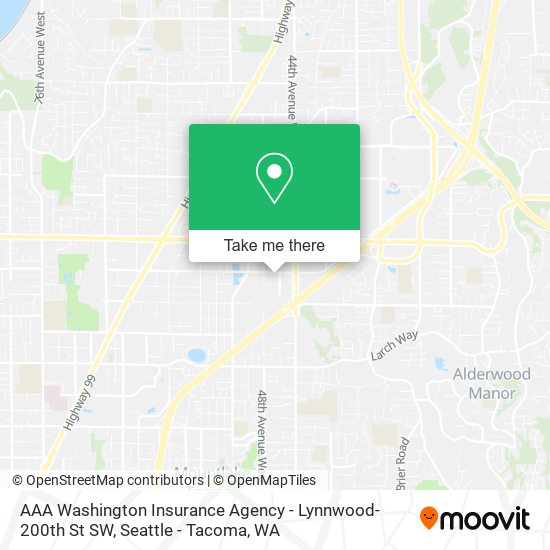 AAA Washington Insurance Agency - Lynnwood-200th St SW map