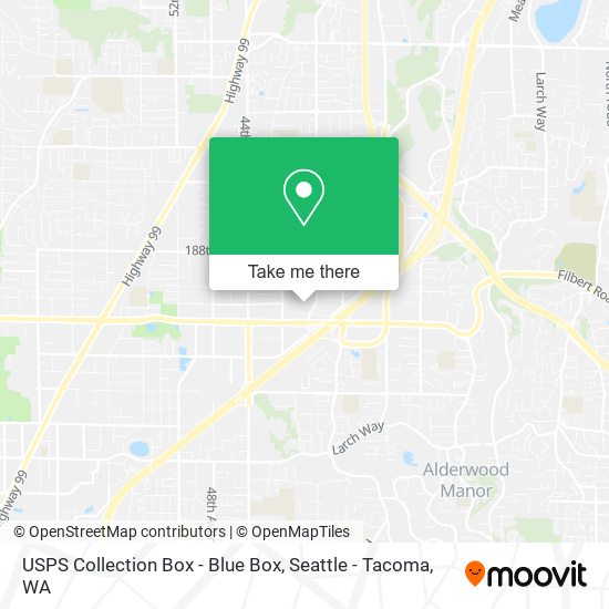 Mapa de USPS Collection Box - Blue Box