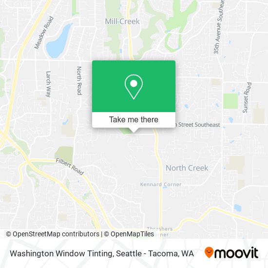 Mapa de Washington Window Tinting