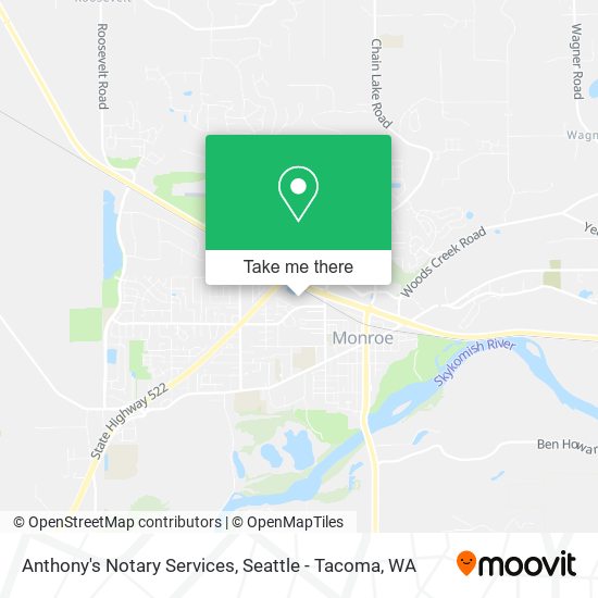 Mapa de Anthony's Notary Services