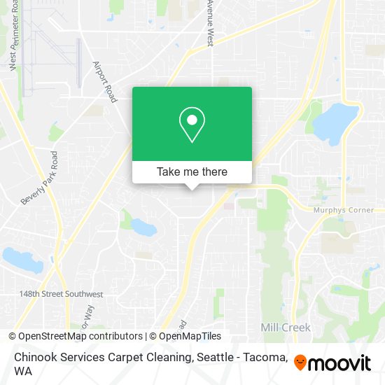 Chinook Services Carpet Cleaning map