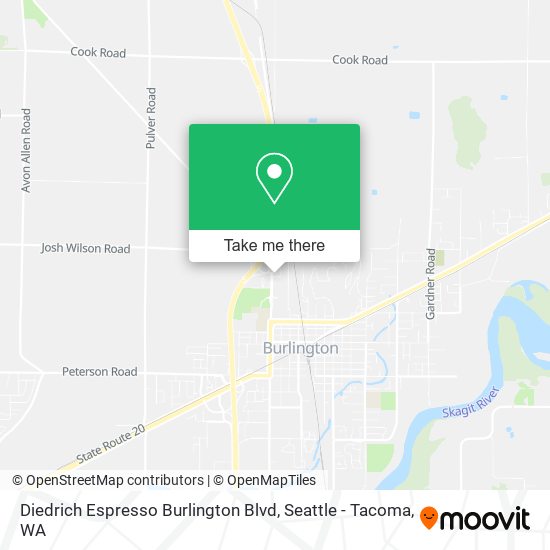 Diedrich Espresso Burlington Blvd map