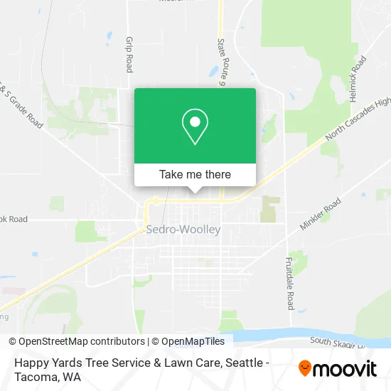 Mapa de Happy Yards Tree Service & Lawn Care