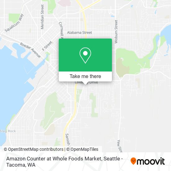 Mapa de Amazon Counter at Whole Foods Market