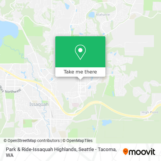 Park & Ride-Issaquah Highlands map
