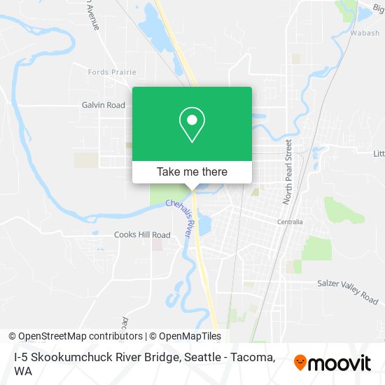 I-5 Skookumchuck River Bridge map