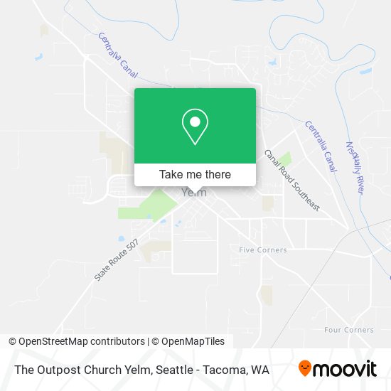 The Outpost Church Yelm map