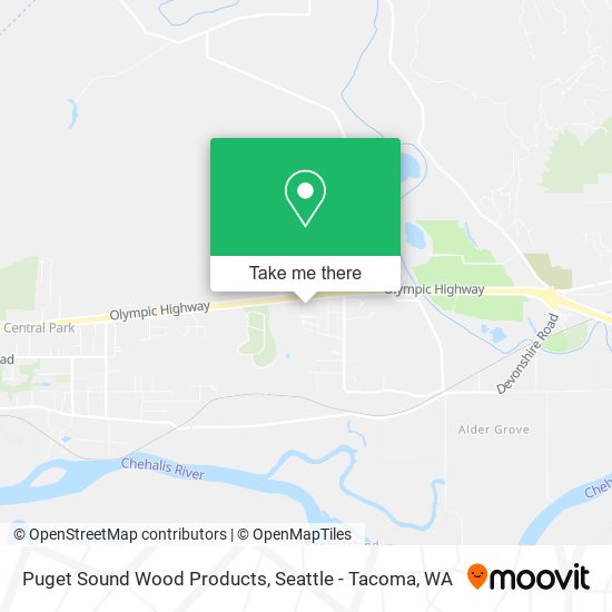 Puget Sound Wood Products map