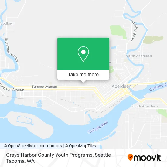 Mapa de Grays Harbor County Youth Programs