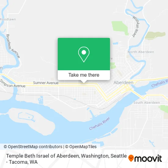 Mapa de Temple Beth Israel of Aberdeen, Washington