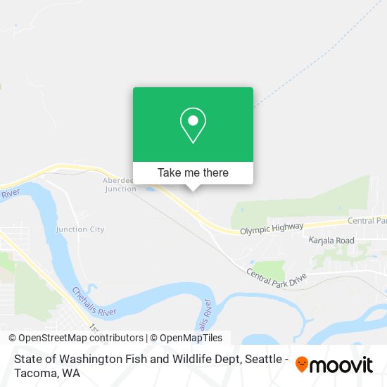 State of Washington Fish and Wildlife Dept map