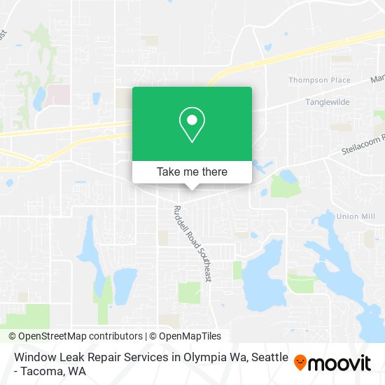 Window Leak Repair Services in Olympia Wa map