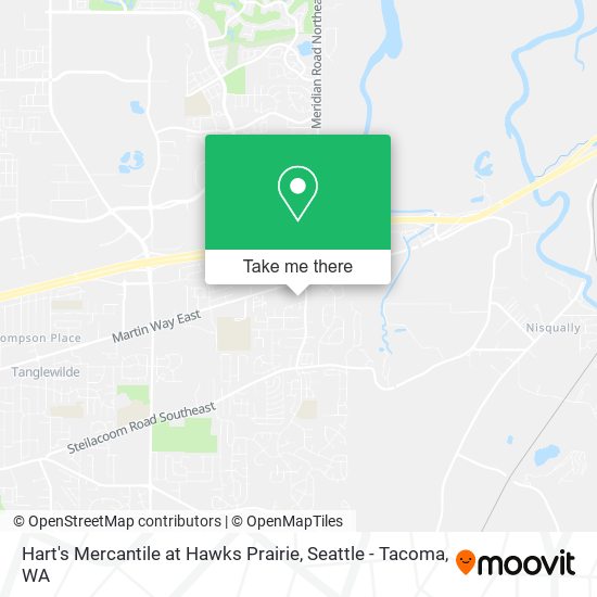 Hart's Mercantile at Hawks Prairie map
