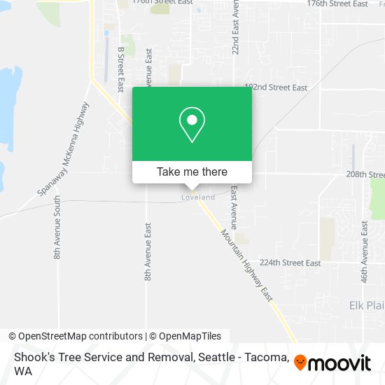 Mapa de Shook's Tree Service and Removal