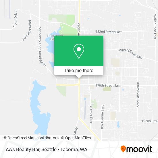 AA's Beauty Bar map