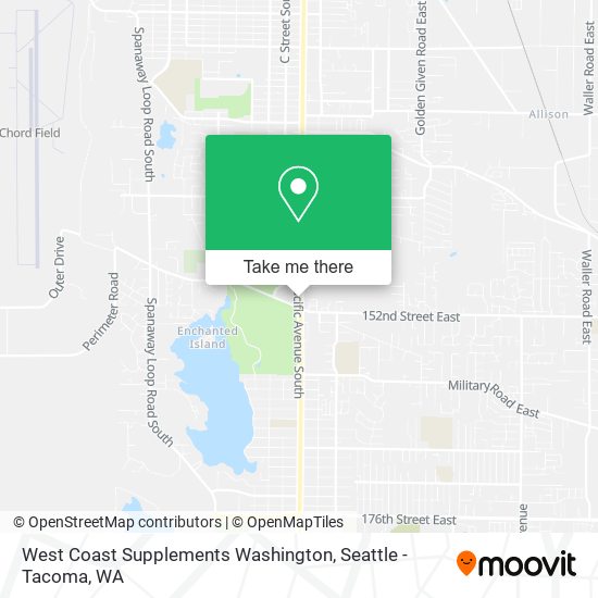 Mapa de West Coast Supplements Washington