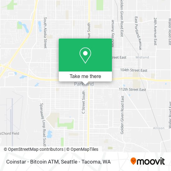 Mapa de Coinstar - Bitcoin ATM