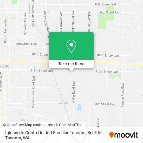 Iglesia de Cristo Unidad Familiar Tacoma map