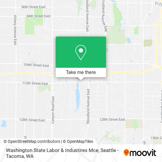 Washington State Labor & Industires Mce map