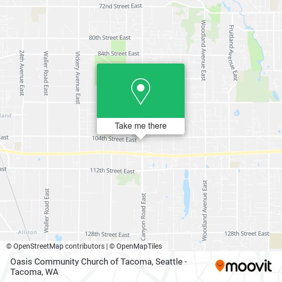 Oasis Community Church of Tacoma map